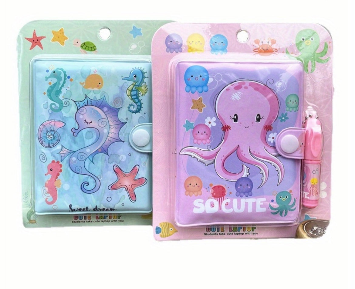 Cute Mini Sea Animal Theme Pocket Diary With Pen