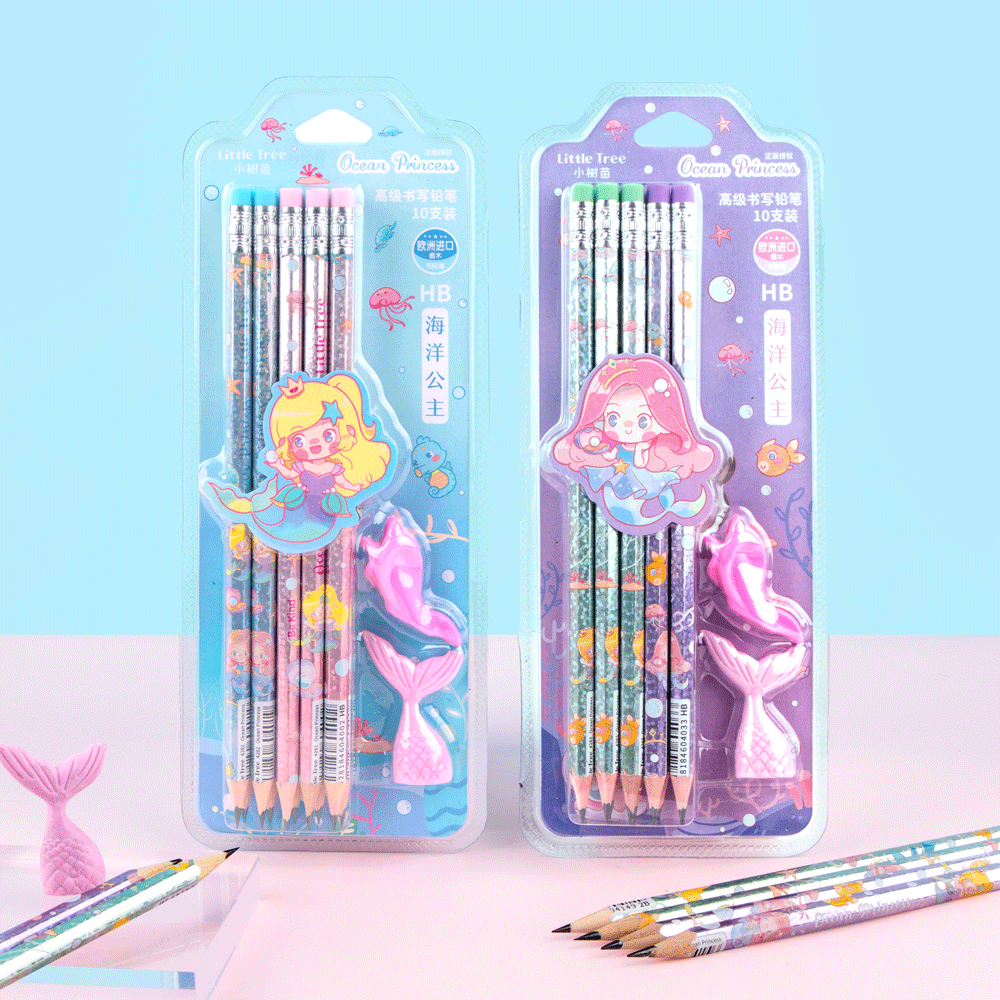 Mermaid Pencils Set