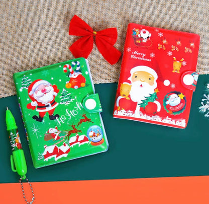 Christmas Mini Diary Pen Set /Santa Diary Pen