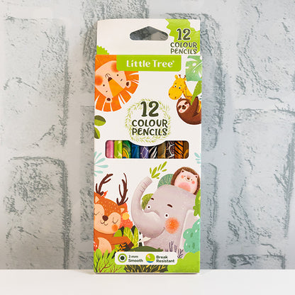 Little Tree Jungle Theme Coloured Pencils Pack-12 Pcs