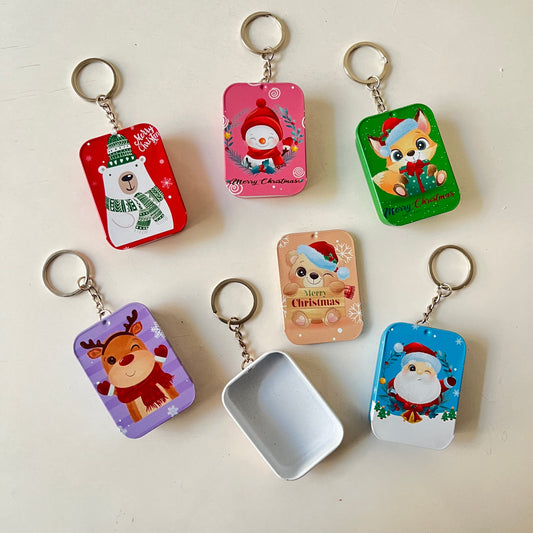 Christmas Mini Tin Keychain (Set of 2 Pcs)