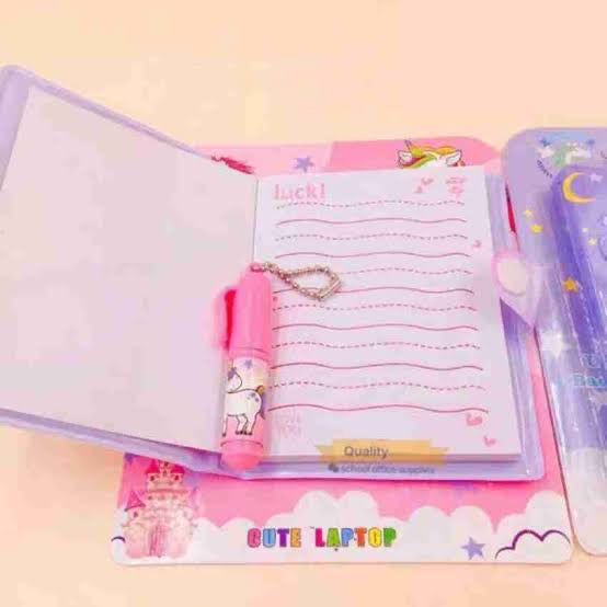 Cute Mini Unicorn Theme Pocket Diary With Pen