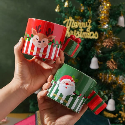 Christmas Santa Gift Ceramic Mug | Cute Christmas Mug