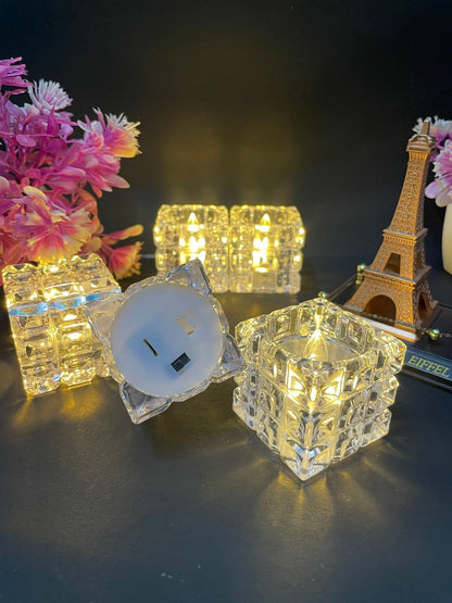 LED Cube Flameless Candle