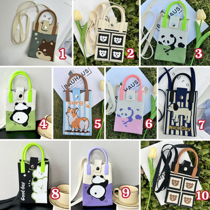 Korean Mobile Sling Bag- Teddy Edition