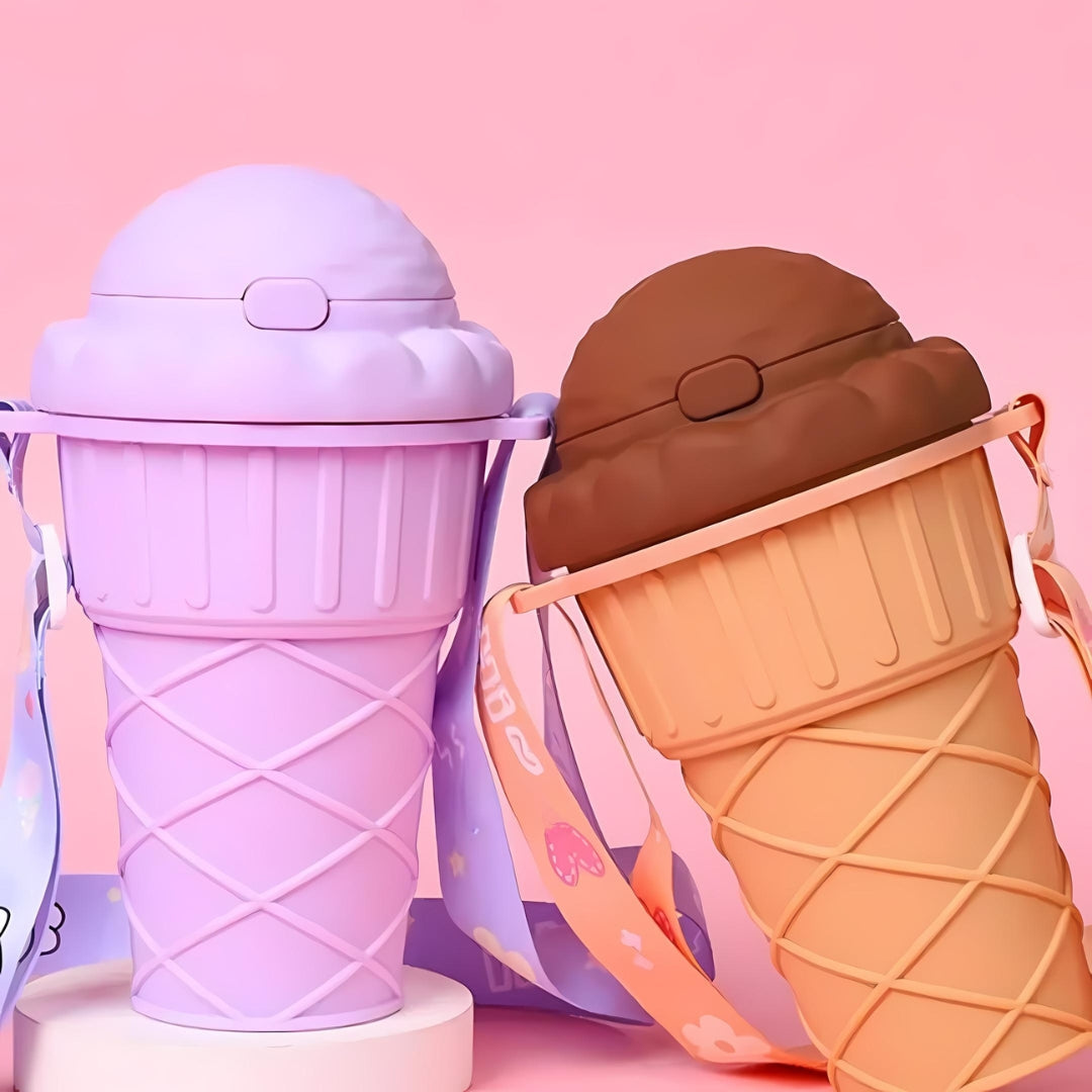 Cute Ice-Cream Sipper Bottle