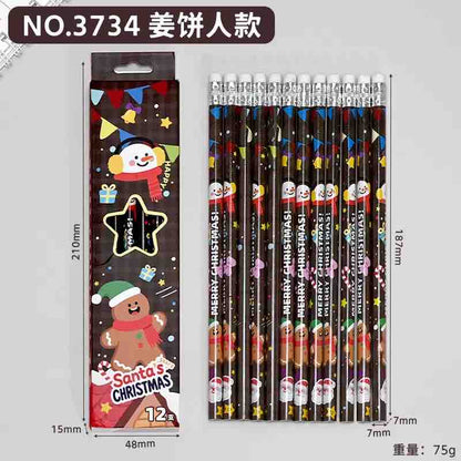 Christmas Pencils Pack (12 Pcs Box)