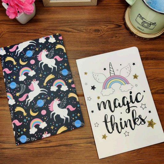 Black Unicorn Rainbow A5 Diary/Notebook