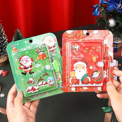 Christmas Mini Diary Pen Set /Santa Diary Pen