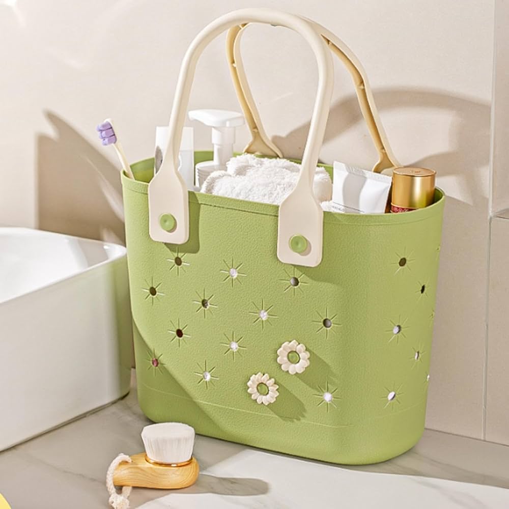 Flower Charm Beach Tote Bag