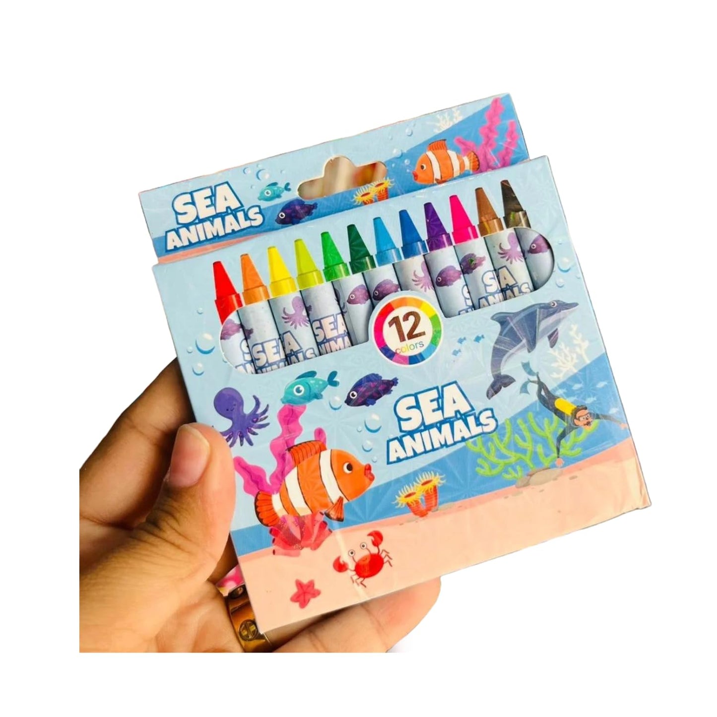 Sea Animals Theme Crayons Set