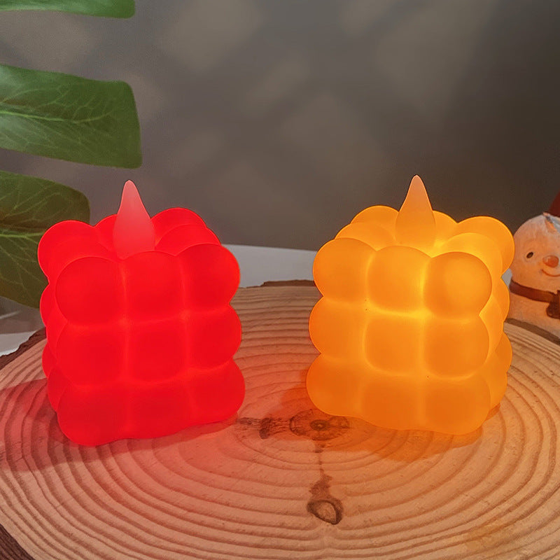 LED Smokeless Bubble Candle - Set Of 2 Pcs