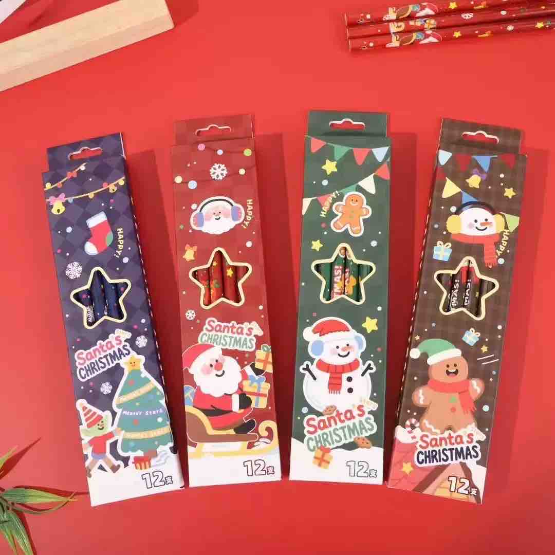 Christmas Pencils Pack (12 Pcs Box)