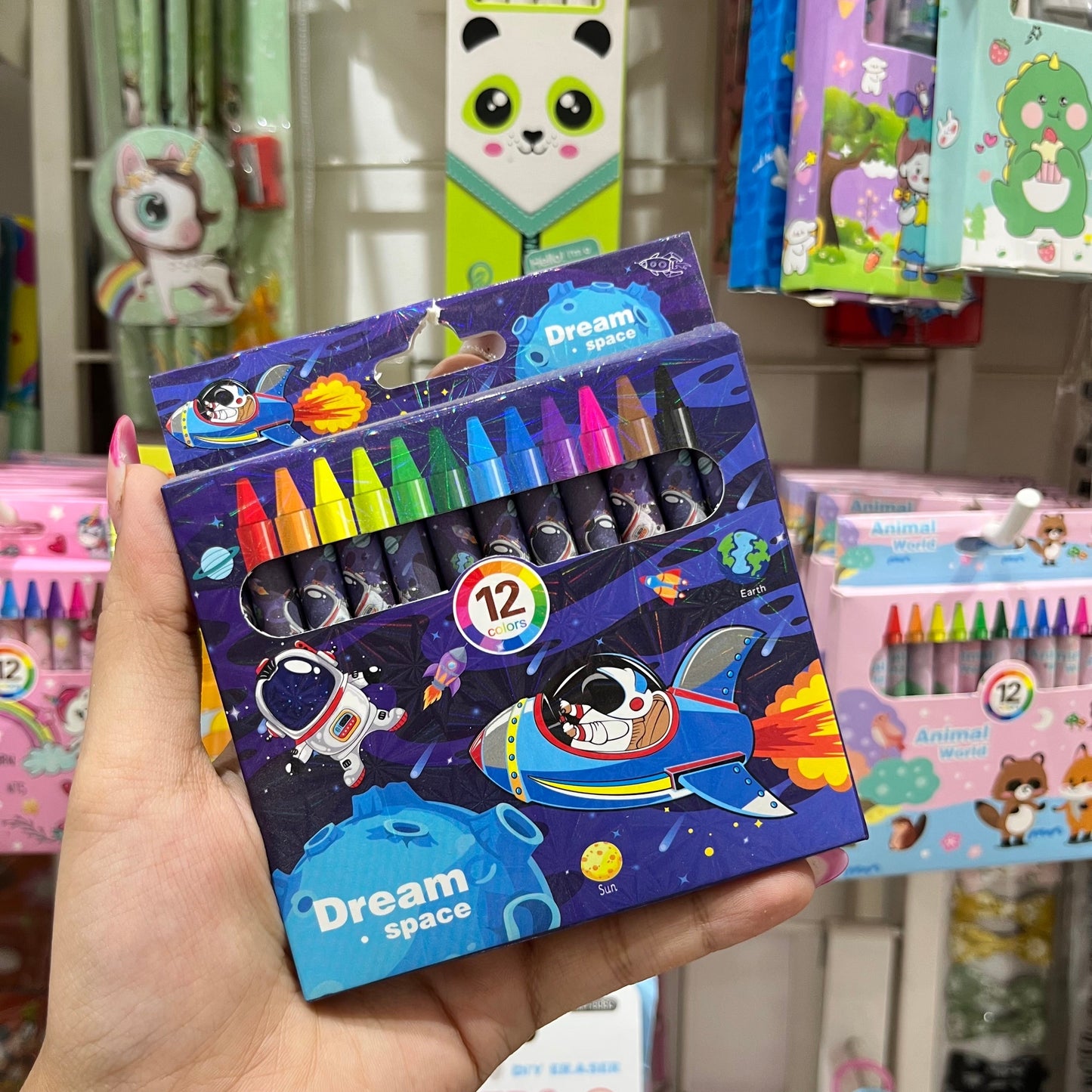 Space Theme Crayons Set