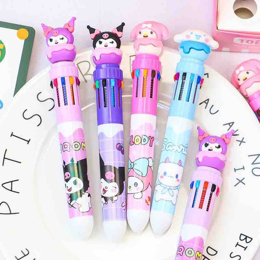 Cute Character Multicolor Pens Set | Kanjak Gift Pack