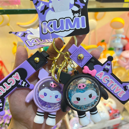 Kuromi Keychain With Fragrance Bubbles/Premium Fragmented Keychain