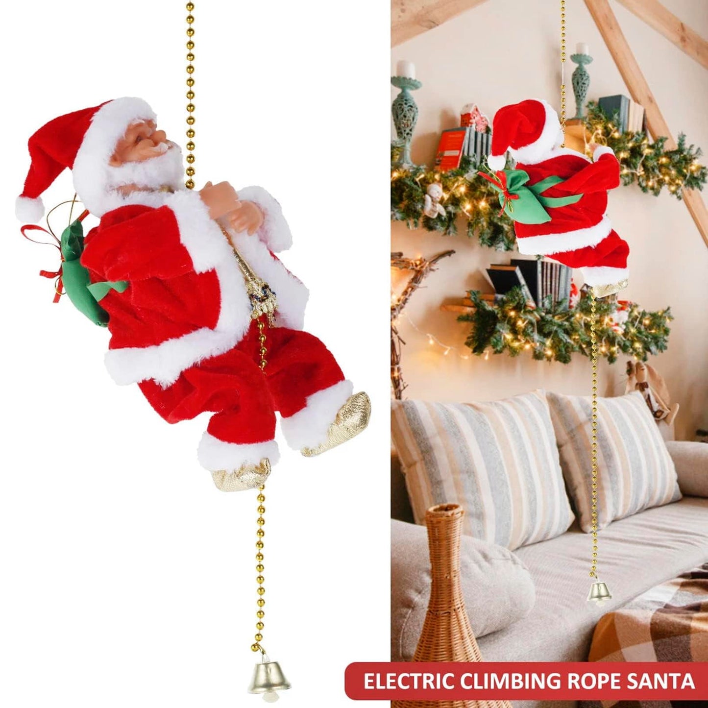 Rope Climbing Santa | Christmas Gift/Christmas Decor