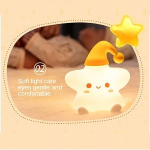 Good Night Star Silicone Touch Night Lamp