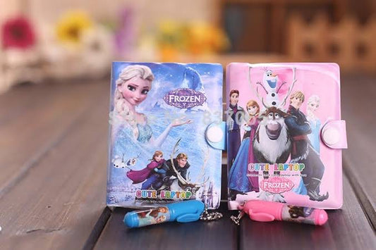 Cute Mini Frozen Theme Pocket Diary With Pen