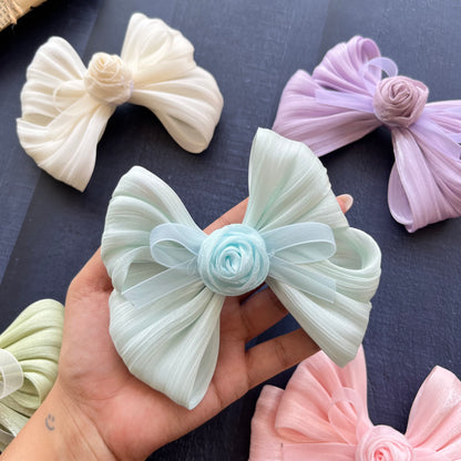 Dreamy Flower Bow Clips