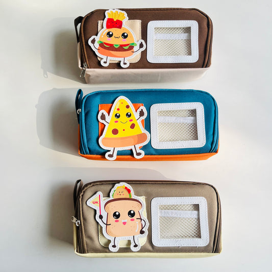 Cute Fast Food Pouch with Detachable Charm