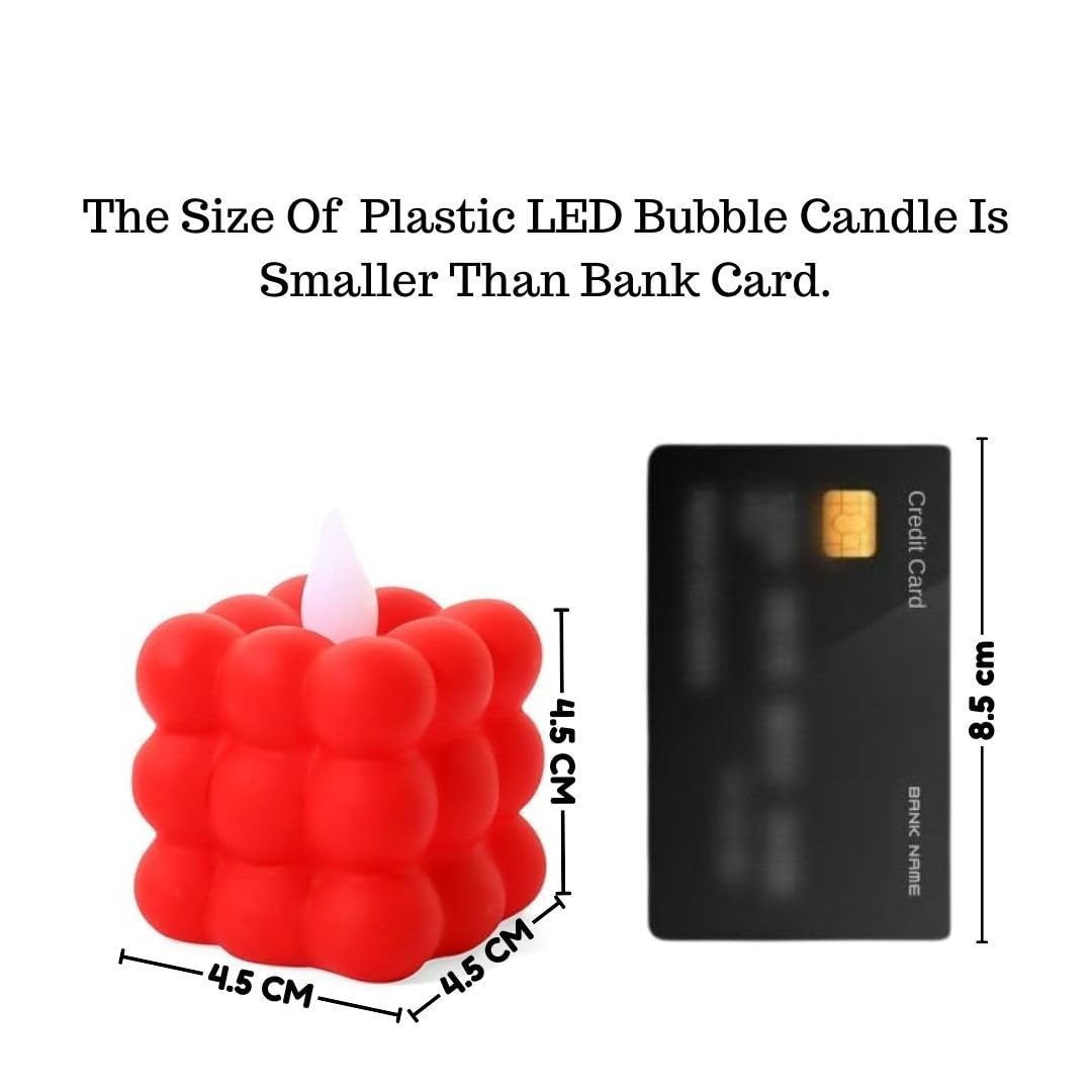 LED Smokeless Bubble Candle - Set Of 2 Pcs