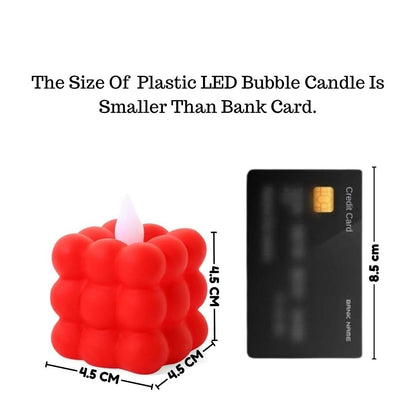 LED Smokeless Bubble Candle - Set Of 2 Pcs