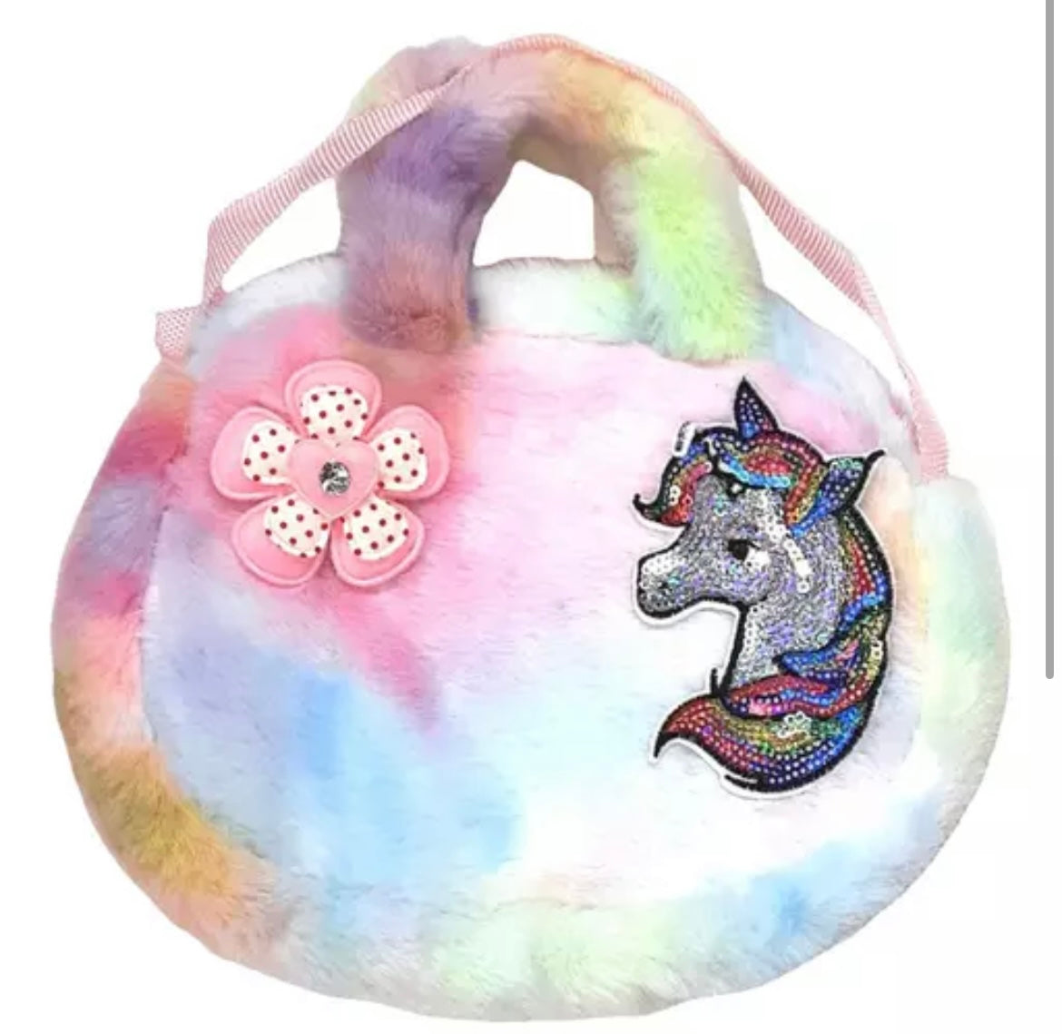 Kid's Unicorn Furr Hand Bag/Sling Bag