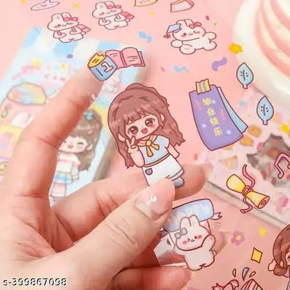 Cute Kawaii Stickers Pack|200 Pcs of Cute Washi Stickers for Journaling/Decorating/DIY