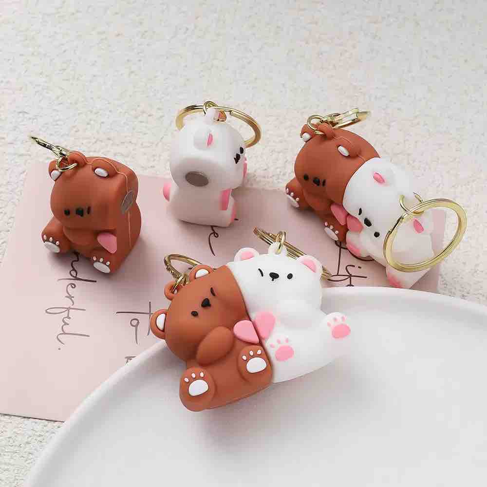 Pookie Bear Magnetic Keychains - Set of 2 Keychains