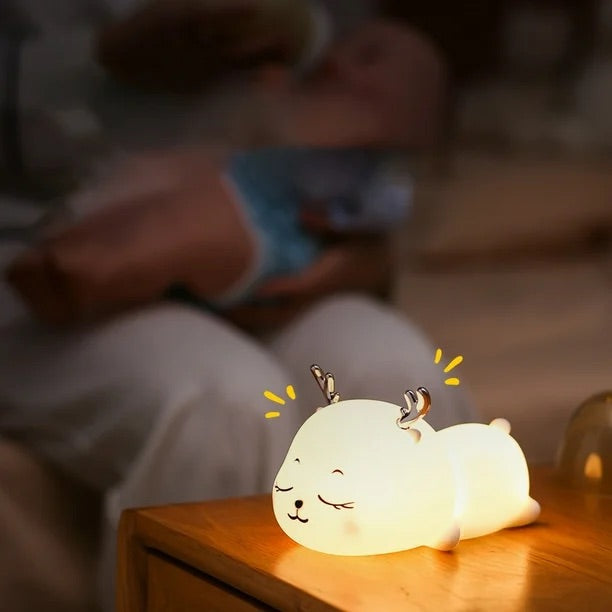 Cute Deer Silicone Touch Night Lamp