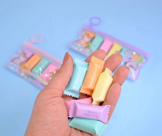 Cute Mini Candy Highlighter Set-6 Pcs