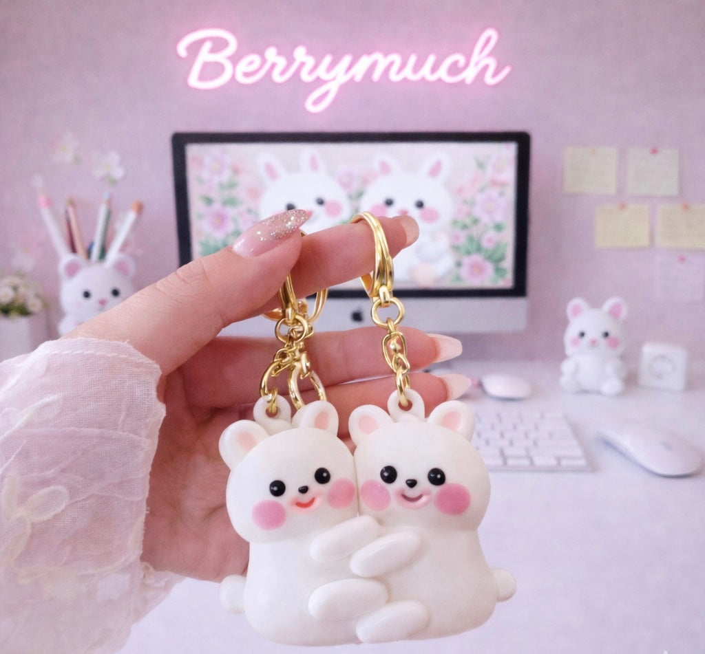 Bunny Magnetic Keychains Set