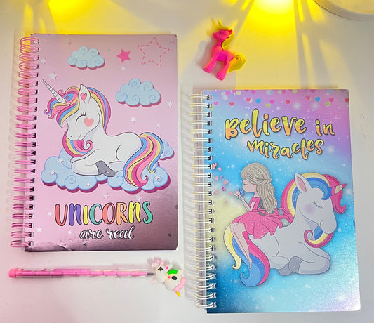 Unicorn Holographic Spiral Diary