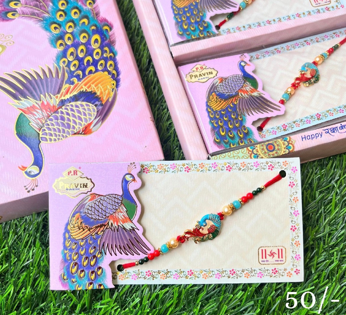 Gold Peacock Rakhi