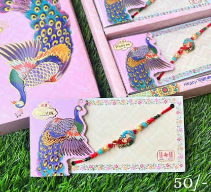 Gold Peacock Rakhi