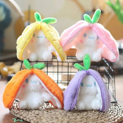 Fruit Bunny Plushie Keychain /Reversible Bunny
