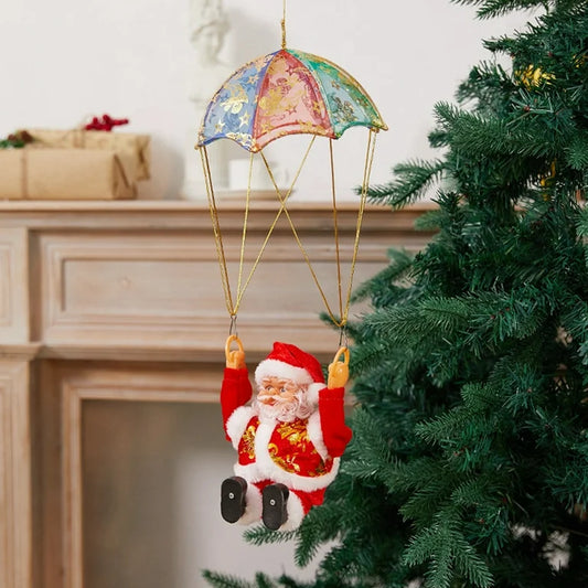 Parachute Rotating Santa Claus | Cute Christmas Electric Musical Decor