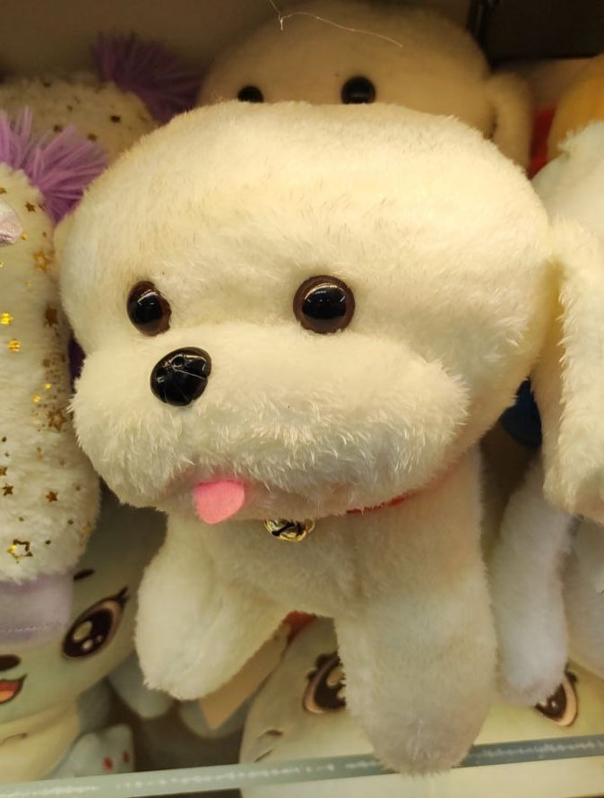 White Tongue Dog Soft Toy