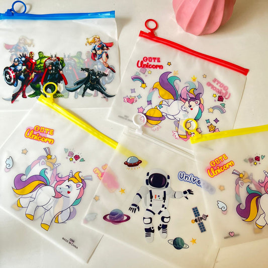 Character Zip lock Transparent Pouches (Kanjak Gift)