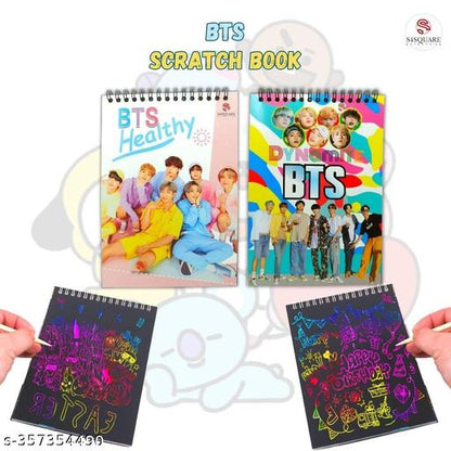 BTS Scratch Book/ Activity Book with Black Sheets