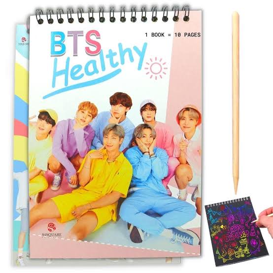BTS Scratch Book/ Activity Book with Black Sheets