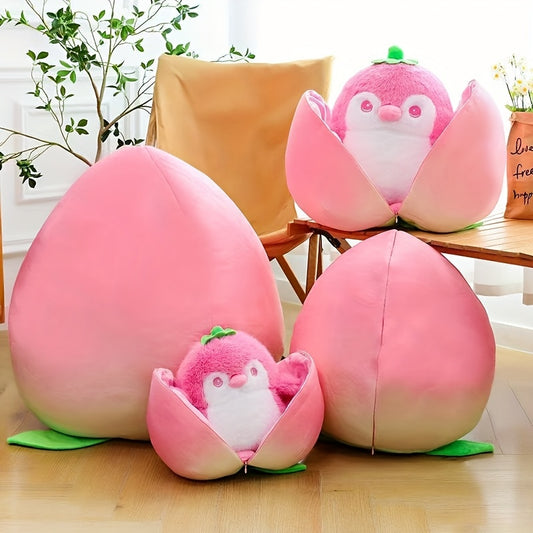 Peach Penguin Plushie/Soft Toy