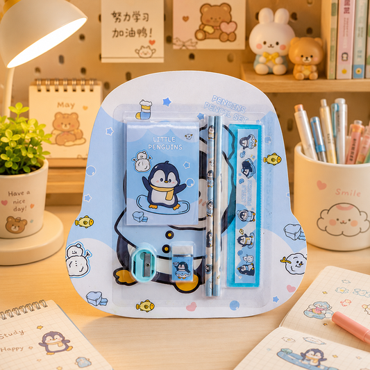 Cute Penguin Stationary Gift Set