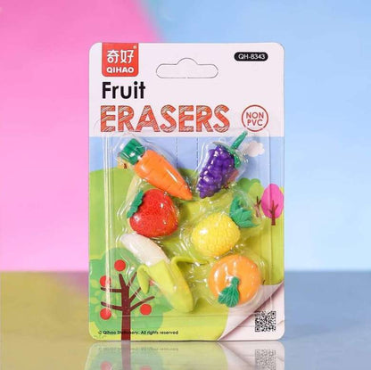Fruit Theme Erasers Set