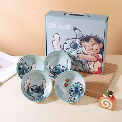 Stitch Ceramic Bowls Set | Premium Gift Box