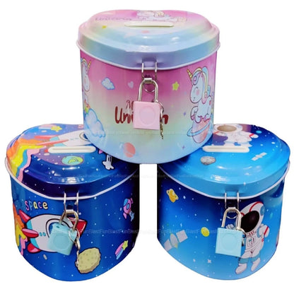 Space & Unicorn Heart Piggy Bank/ Savings Bank