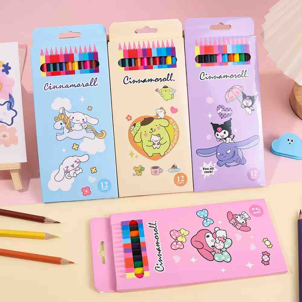 Sanrio Color Pencils Set (12 Pcs) – Berrymuch™