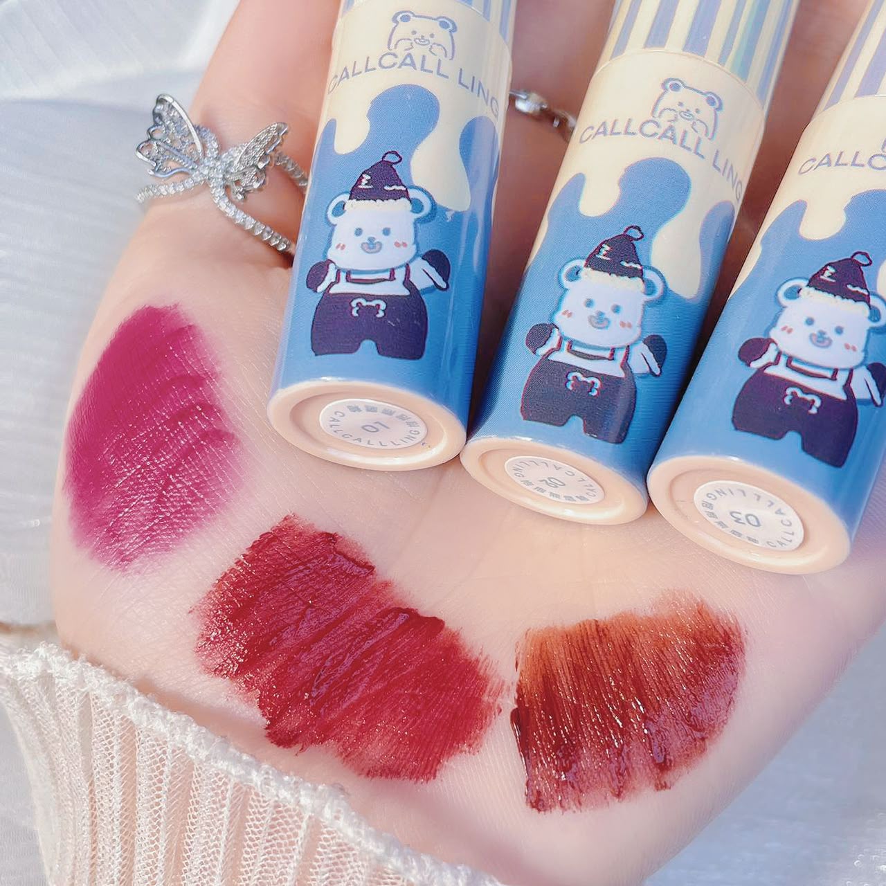 Bear Lipglosses Set- 3 Pcs