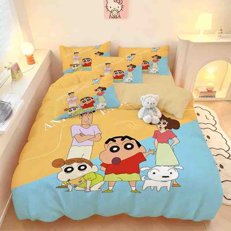 Shinchan Family Bedsheet Set